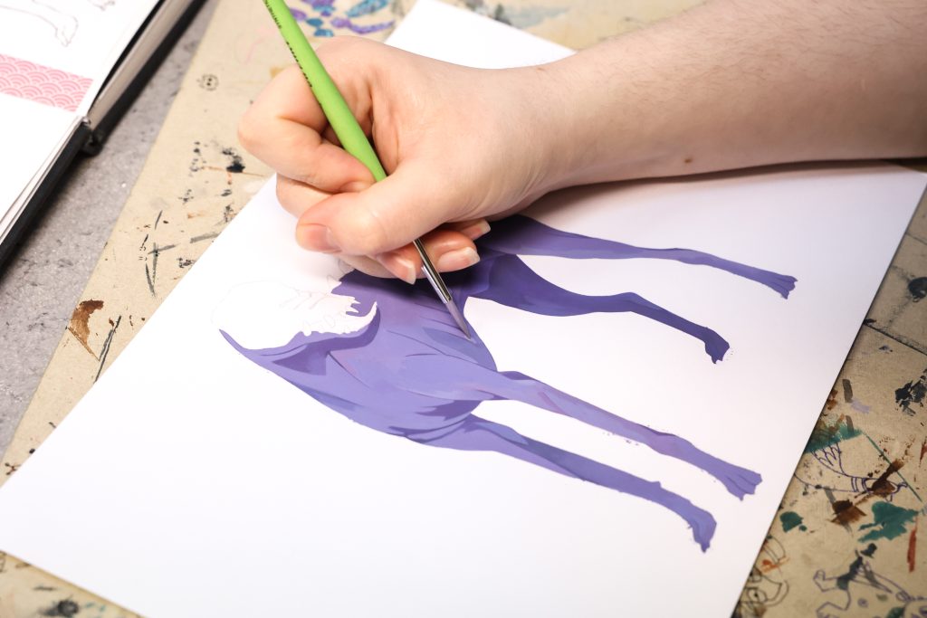 Dessin peinture pivaut cheval