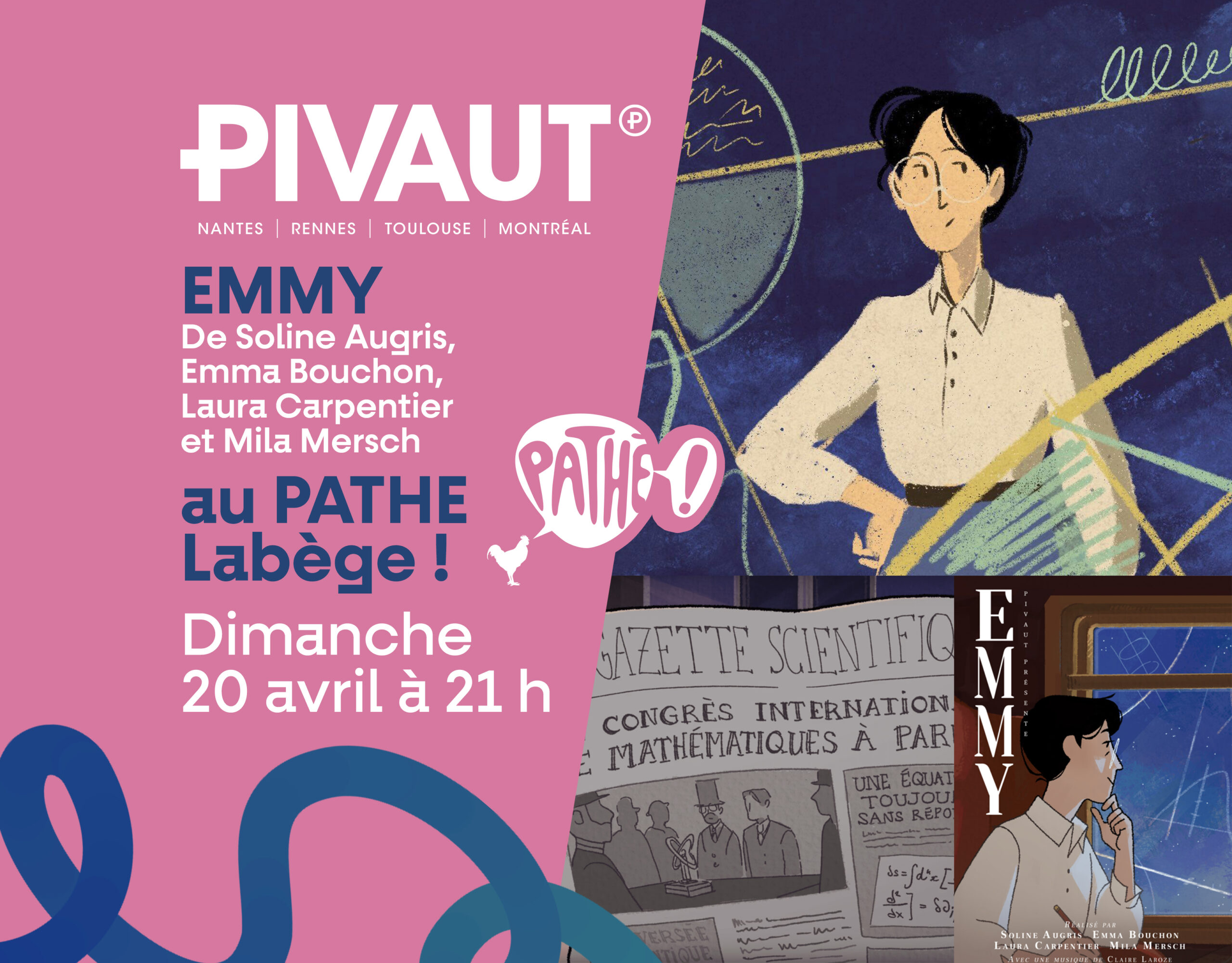 visuel de film emmy pivaut rose et bleu